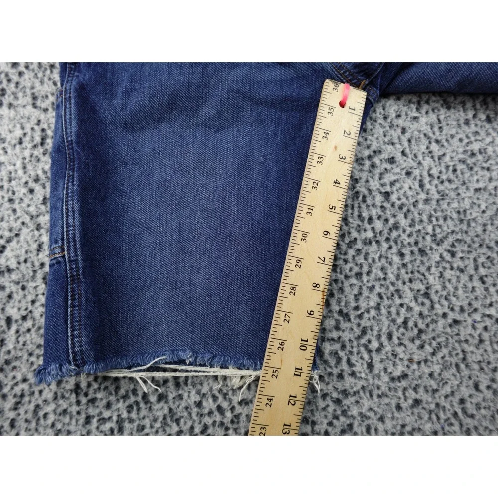 Gap Carpenter Shorts Mens 30 Blue Cut Off‎ Raw Hem Denim Utility